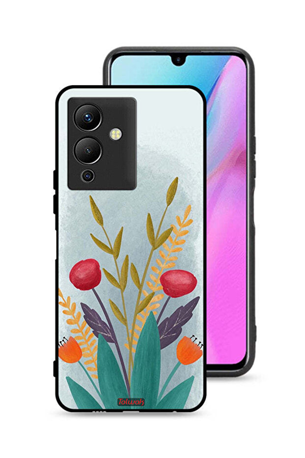 غطاء حماية لهاتف Infinix Note 12 5G برسومات نباتية