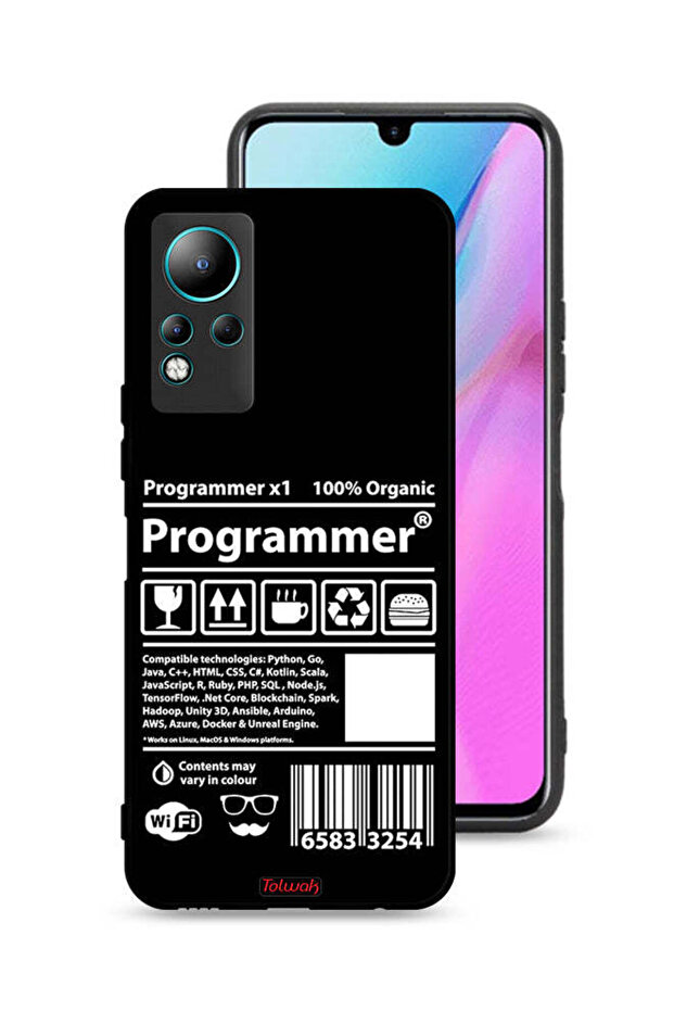 غطاء حماية لجهاز Infinix Note 11 مع ملصق مبرمج - 1