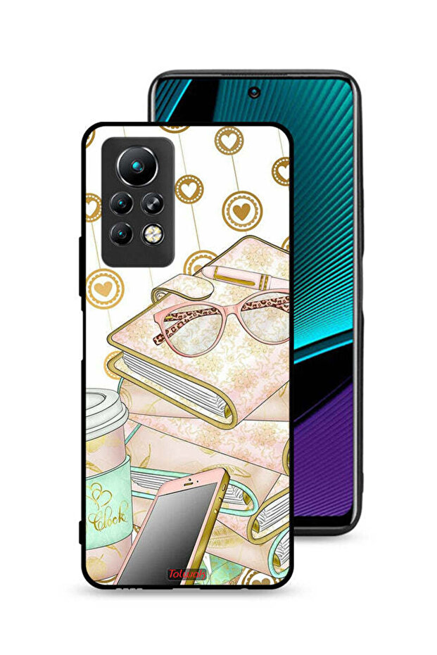 غطاء حماية لهاتف Infinix Note 11 Pro بتصميم نظارات على الكتب