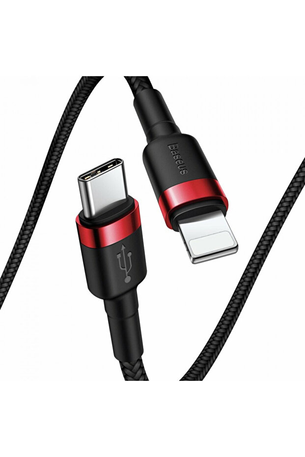 Type-C to Lightning data cable, PD 18W, 1m, Cables - Red Black - 2