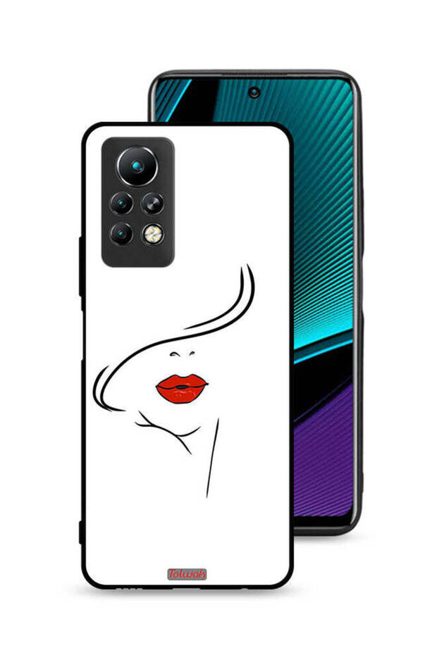 غطاء حماية لهاتف Infinix Note 11 Pro برسومات وجه فتاة