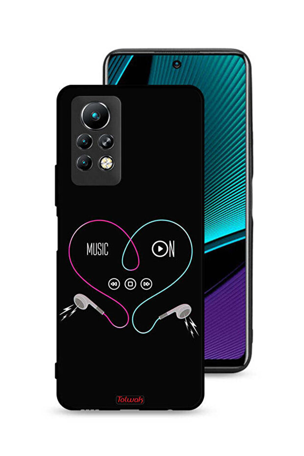 غطاء حماية لهاتف Infinix Note 11 Pro مع موسيقى