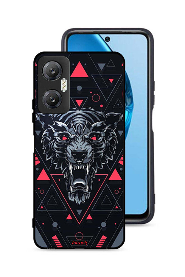 غطاء حماية لهاتف Infinix Hot 20 5G بتصميم الذئب المتمرّد