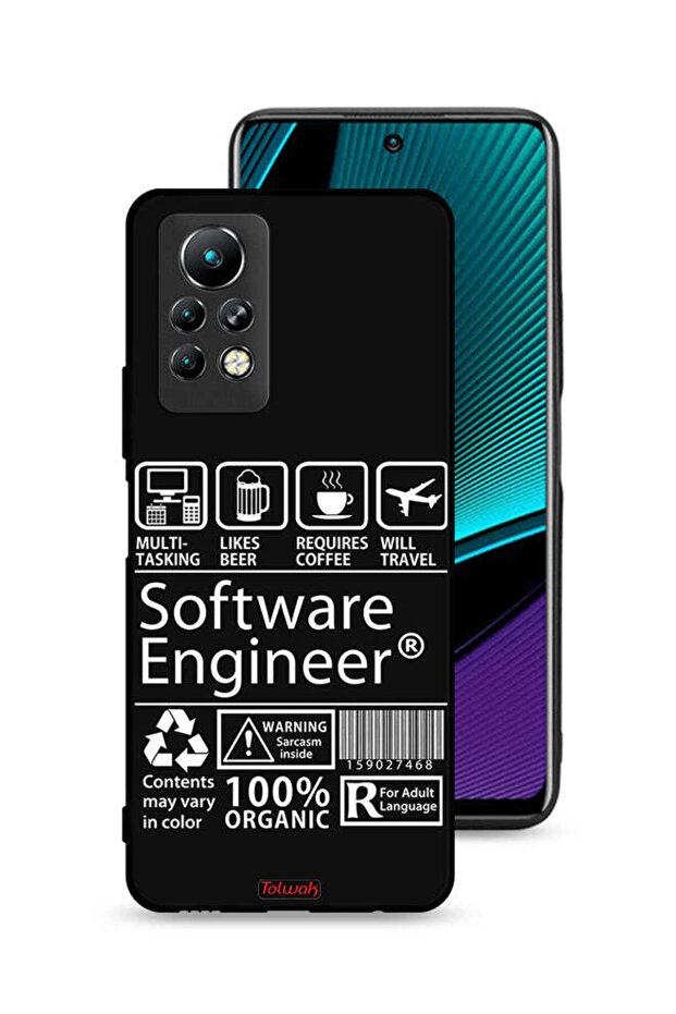 غطاء حماية لجهاز Infinix Note 11 Pro، ملصق مهندس برمجيات - 1