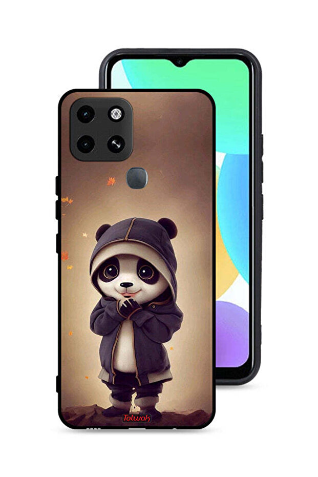 غطاء حماية لجهاز Infinix Smart 6 بتصميم الباندا الصغير اللطيف