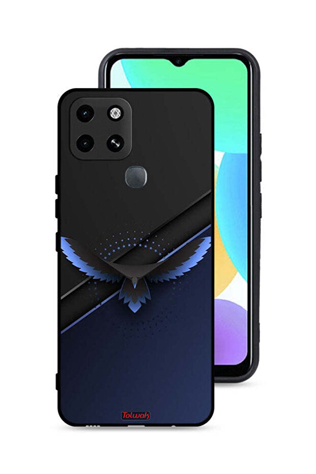غطاء حماية لهاتف Infinix Smart 6 بتصميم نسر فني تجريدي رقمي