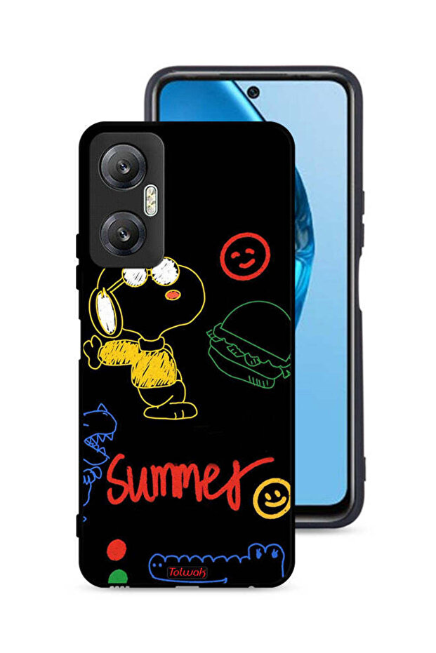 غطاء حماية لهاتف Infinix Hot 20 5G بملصق صيفي