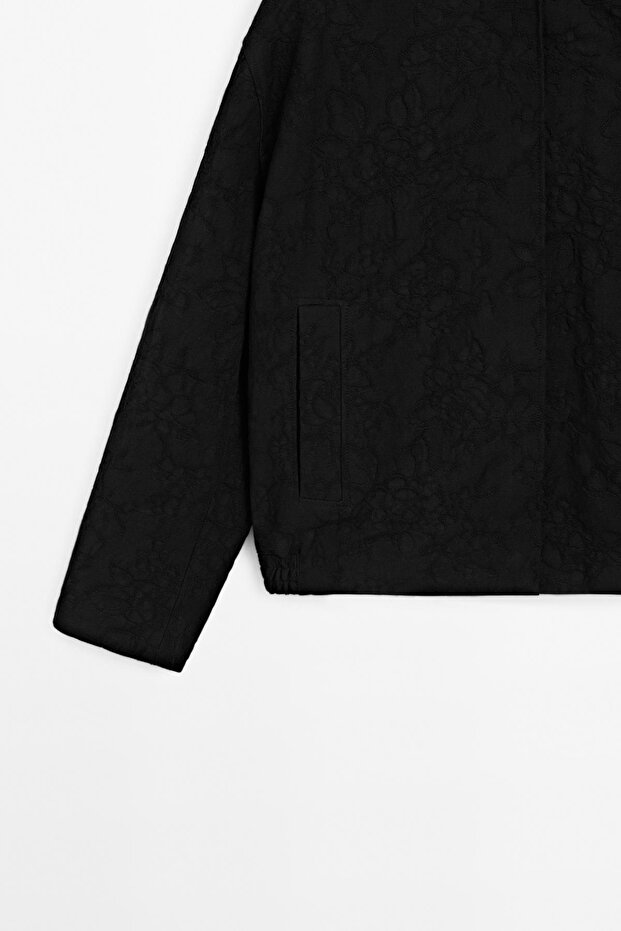 %100 pamuklu oversize bomber ceket - 7