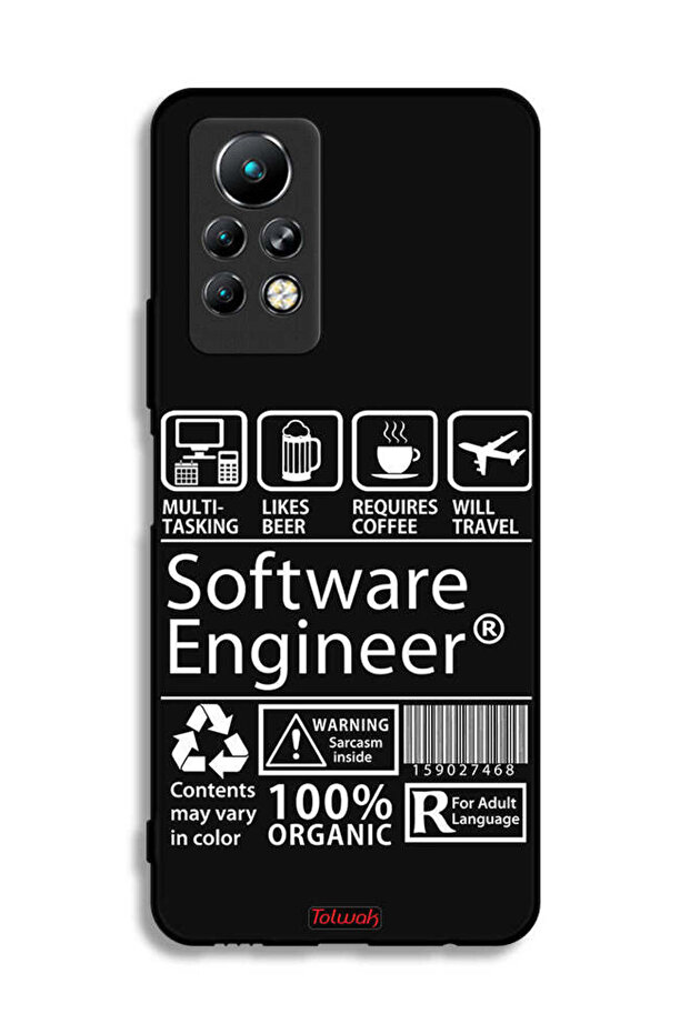 غطاء حماية لجهاز Infinix Note 11 Pro، ملصق مهندس برمجيات - 2