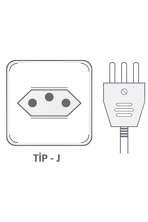 İsviçre Uyumlu 3 Pin Seyahat Adaptörü 🔌 Avrupa Tip J Priz Dönüştürücü - 7