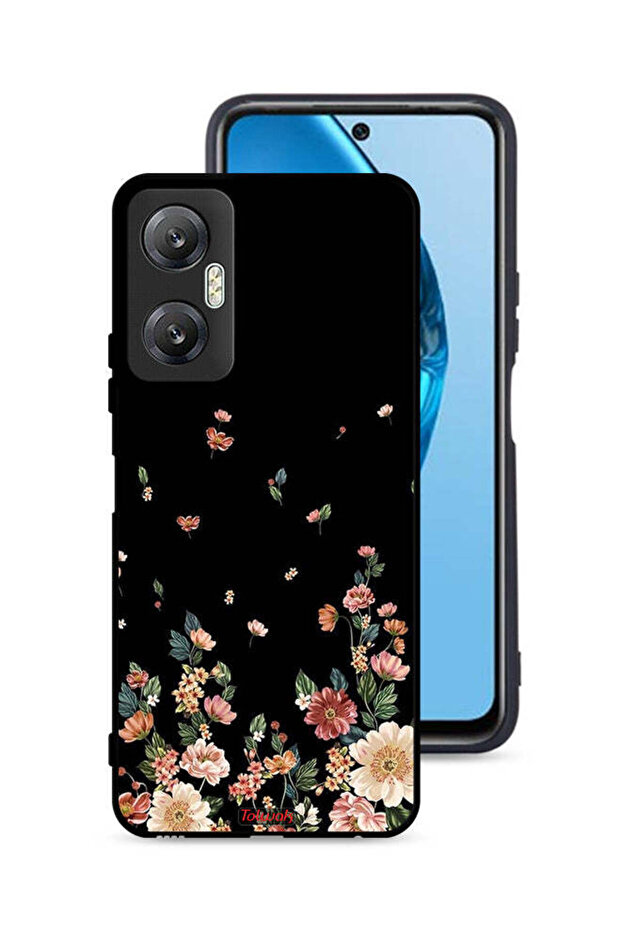 غطاء حماية لهاتف Infinix Hot 20 5G مزين بزهور صغيرة في الأسفل