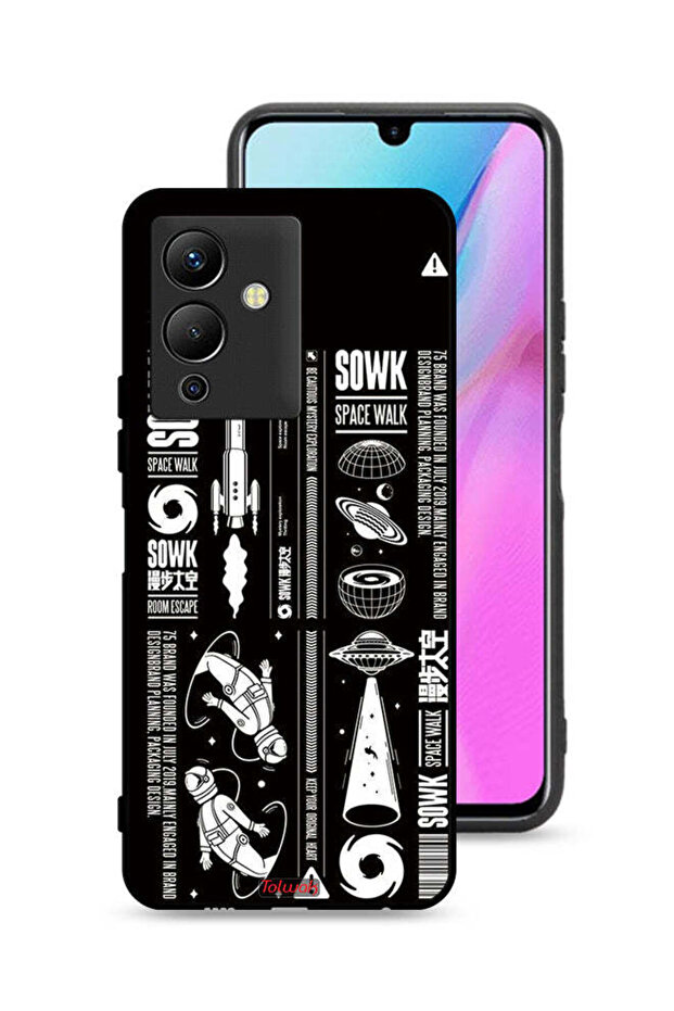 غطاء حماية لهاتف Infinix Note 12 5G بملصق Sowk Space Walk