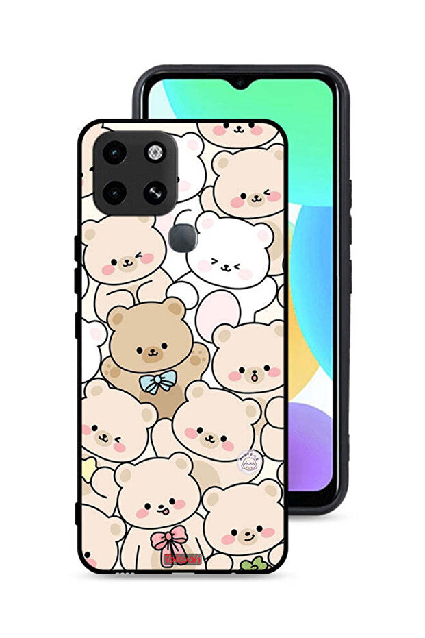 Infinix Smart 6 Protective Case Cover Bears Pattern