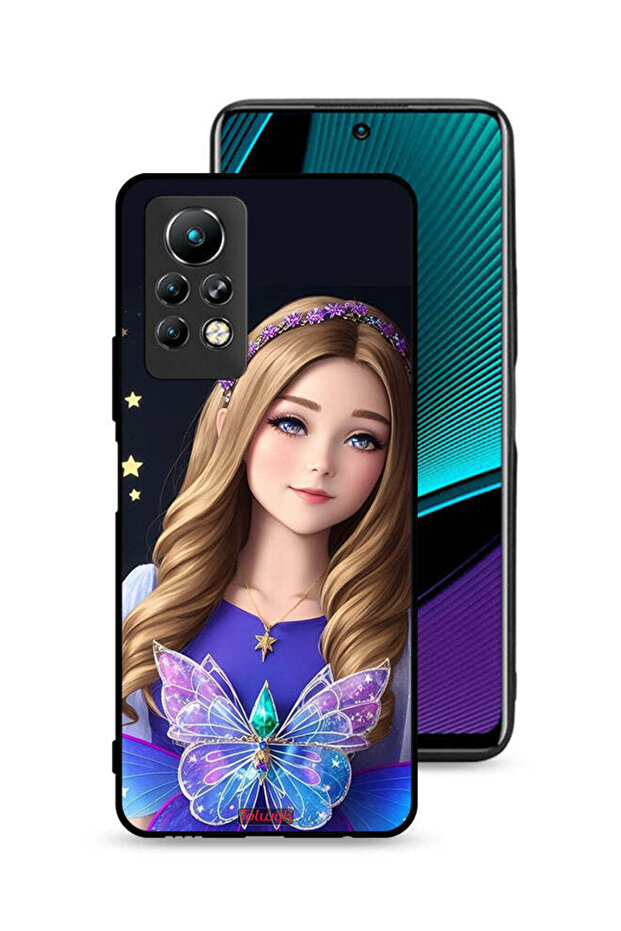 غطاء حماية لهاتف Infinix Note 11 Pro بتصميم فتاة فراشة لطيفة