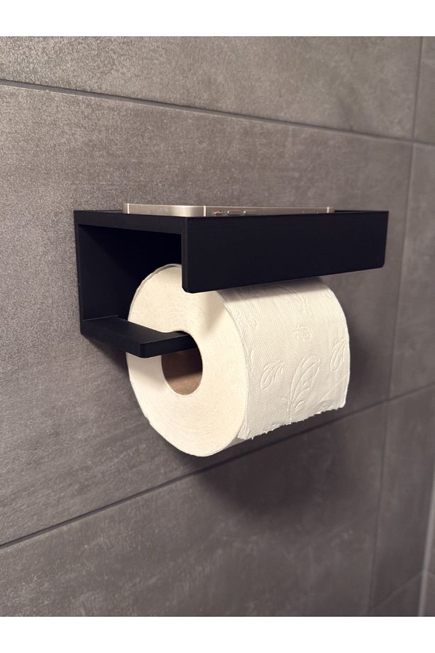 Yapışkanlı Tuvalet Kağıdı Askısı Banyo Tuvalet Kağıtlığı Aparatı Peçetelik Organizer Plastik - 2