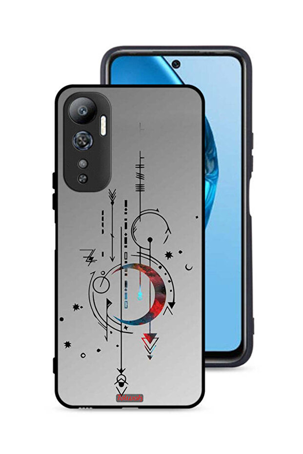 غطاء حماية لهاتف Infinix Hot 20 4G بنقشة فنية للقمر والسهام
