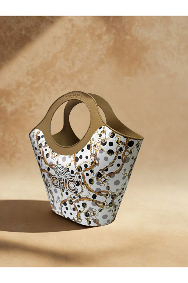 حقيبة يد وشاطئ بلاستيكية منقوشة من Stay Chic - 2