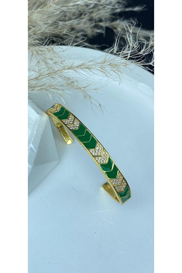 Stoned Enameled Adjustable Women's Handcuffs