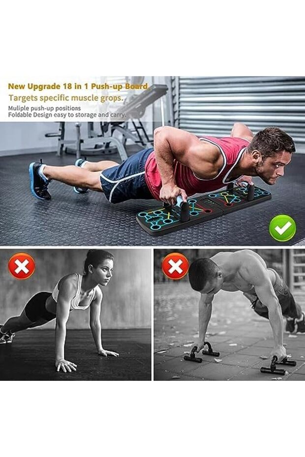 Push Up Board, Multi-function Foldable Push Up Bar, Professional Chest Muscle Exercise - 3
