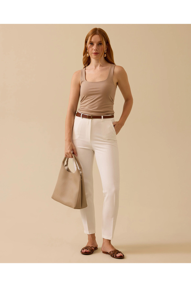 بنطلون بطول الكاحل بأزرار - 1