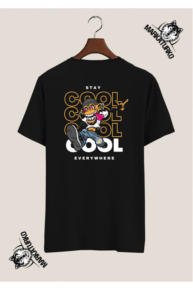 تيشيرت مطبوع على الظهر بتصميم خاص من COOL MONKEY 850-10