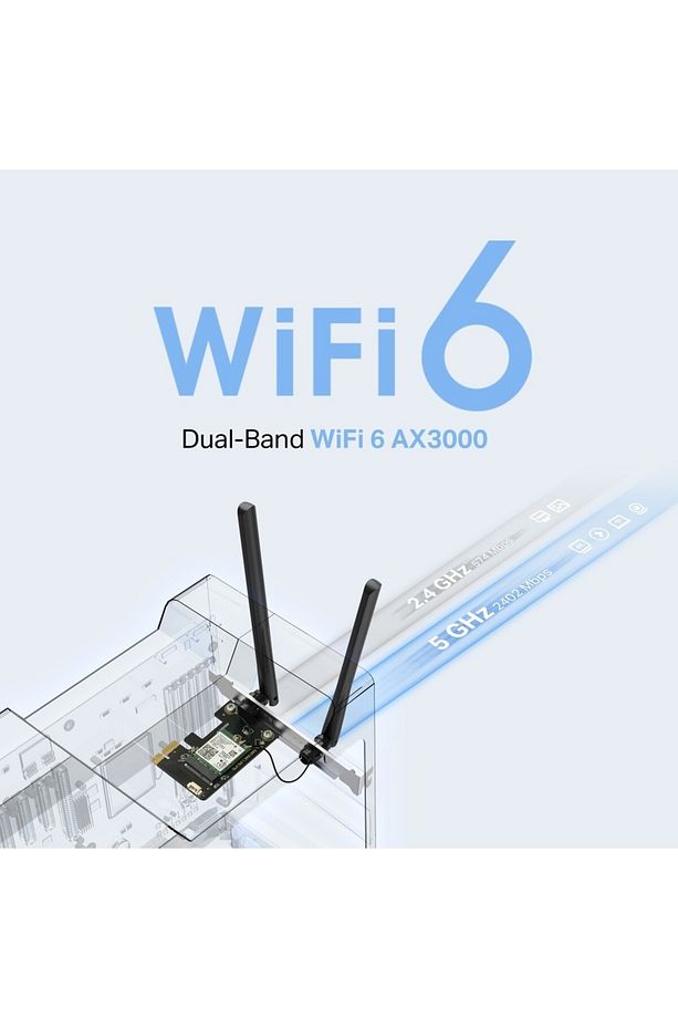 MA80XE, AX3000 Wi-Fi 6 Bluetooth 5.2 PCIe Adaptör - 4