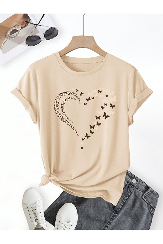 Heart Leopard Butterfly Detailed