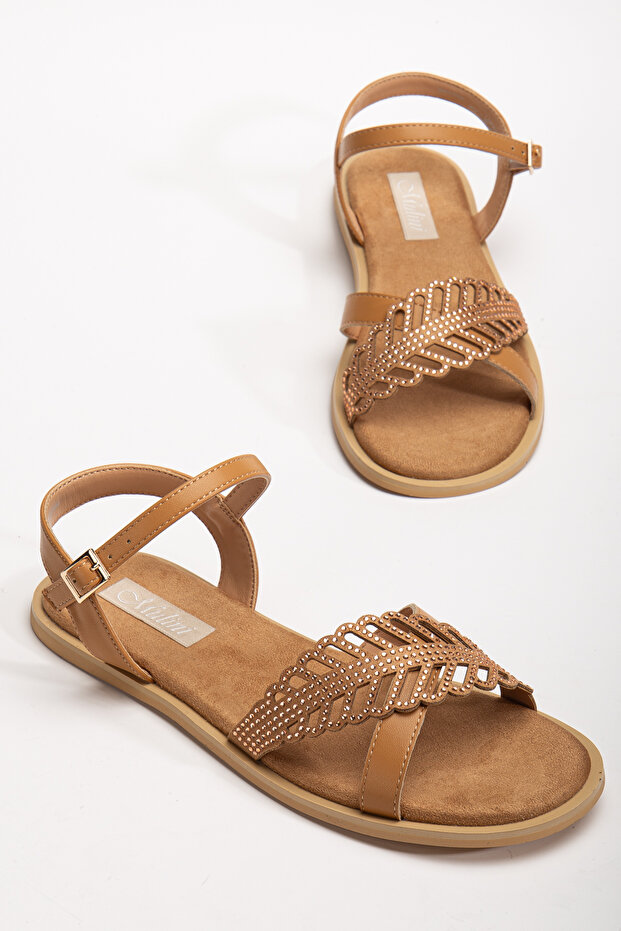 Rahat Tasarım Taba Sandalet - 1