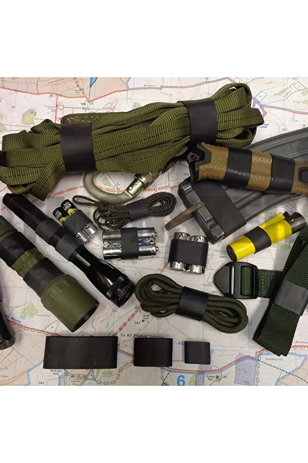 Closed Loop Tie Straps and Elastic Bands,Multi-Purpose Tactical Elastic Bands,Travel,Hiking,Camping - 3