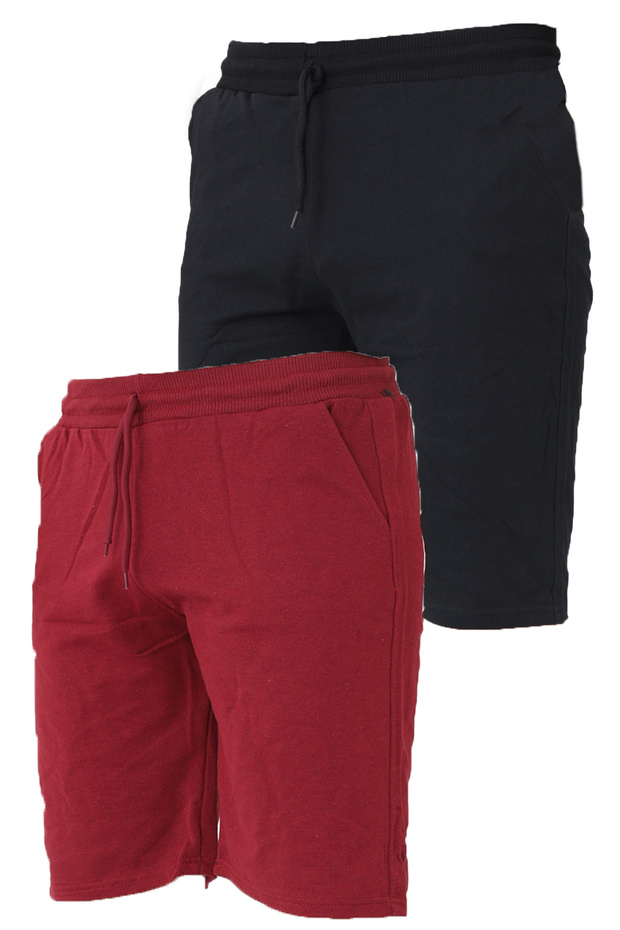 2 Thread Knitted Cotton Men's Shorts 2 Pieces