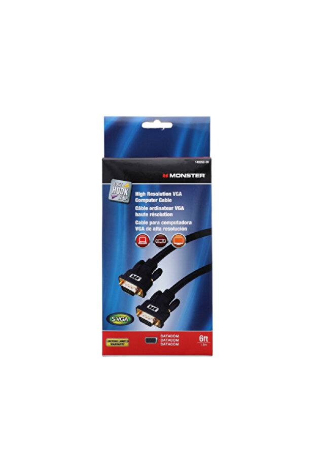 كابل فيديو VGA عالي الدقة ومتين باللون الأسود - 1