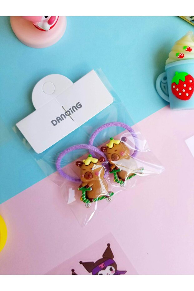 Capybara Capybara Cute Animal Watermelon Scooter Summer School Orange Double Buckle