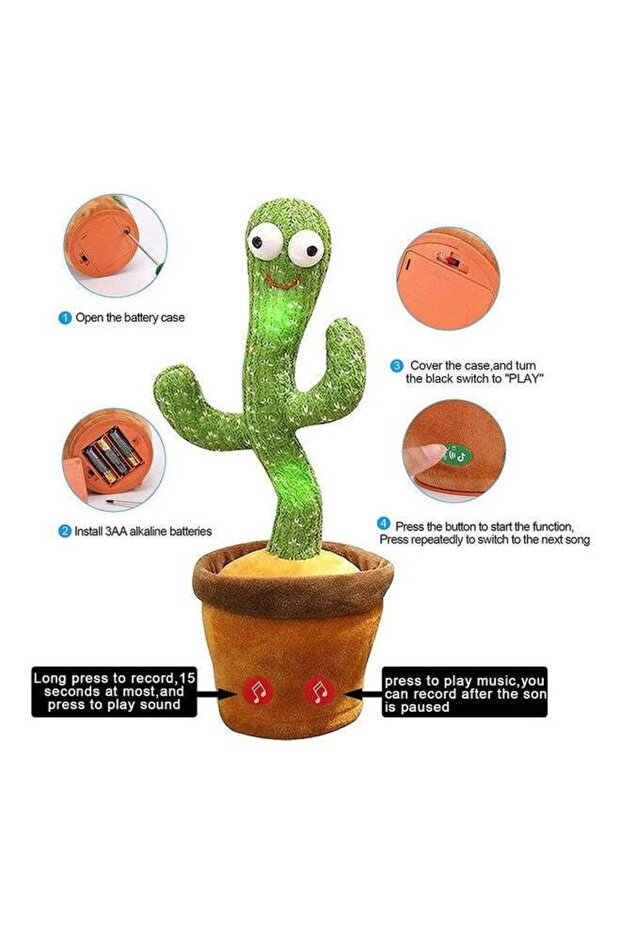 Cactus Plush Stuffed Toy With Music