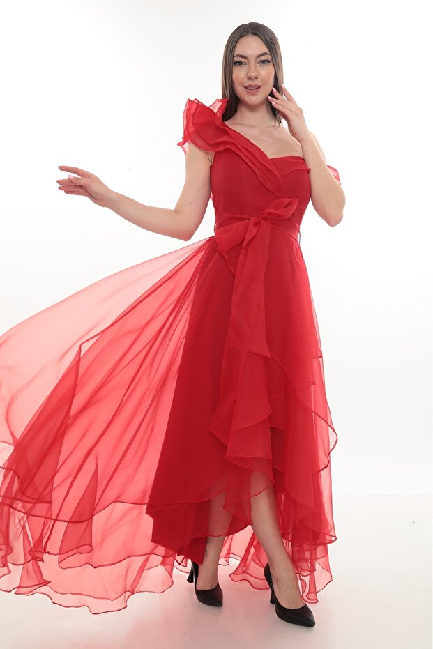 Dalya katlı elbise - 5