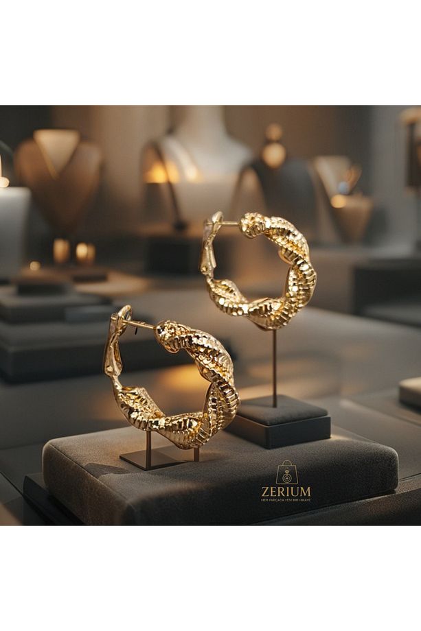 Hasır Doku Şıklığı – Premium Kadın Küpe - 6