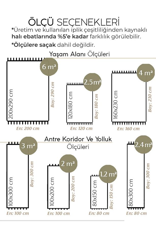 Turgut Halı Bohem İskandinav Beyaz Püsküllü Yumuşak Doku Modern Dekoratif Halı Modeli - 8