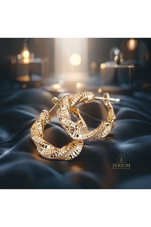 Hasır Doku Şıklığı – Premium Kadın Küpe - 2