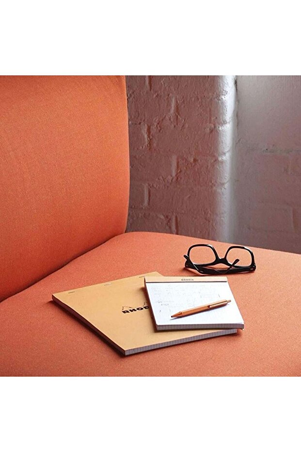 غطاء برتقالي أساسي مقاس A6 مربع 80 ورقة - 4