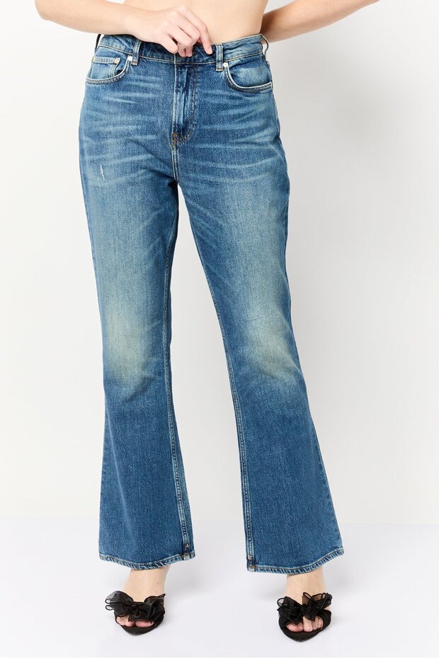 Women Regular Fit Washed Denim Jean, Blue
