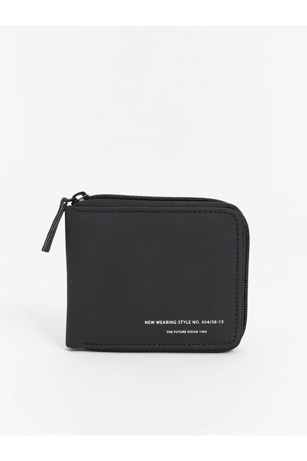 Lcw Accessories Black Leather Look Men's Wallet