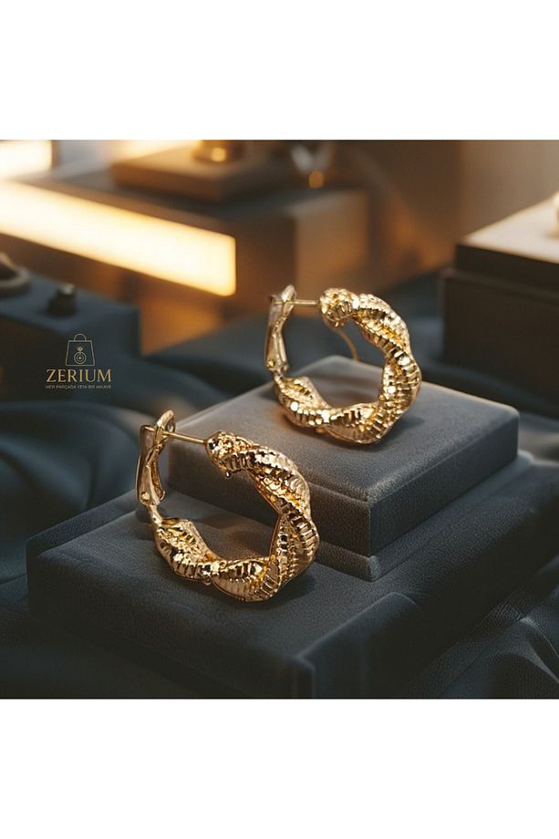 Hasır Doku Şıklığı – Premium Kadın Küpe - 4