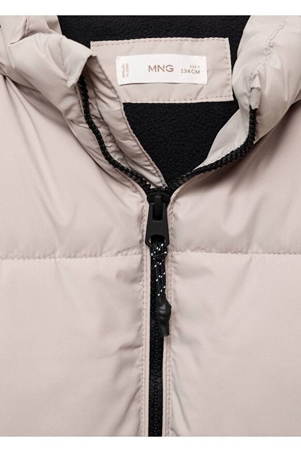 Kapüşonlu kapitone anorak - 6