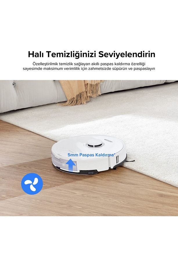 S8 Sonic – Lidar Navigasyonlu, 6000 Pa Emiş Gücü, Premium Akıllı Robot Süpürge - 3