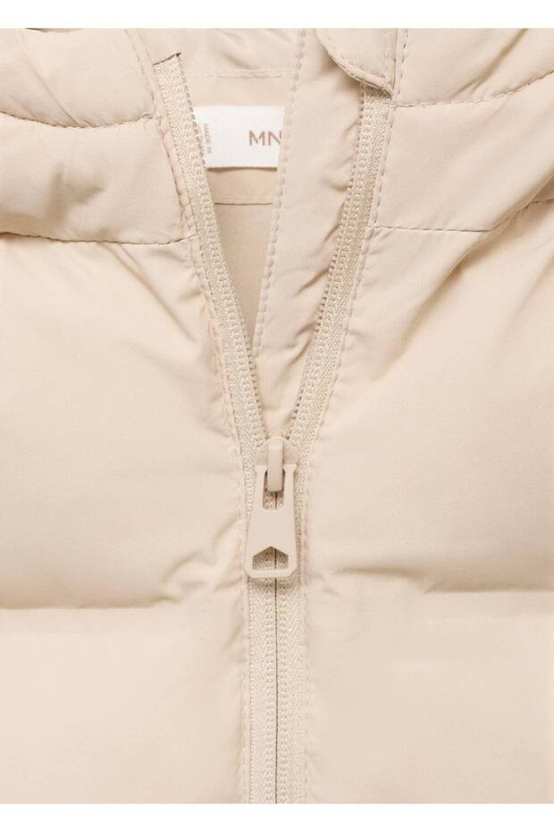 Kapüşonlu kapitone yelek - 5