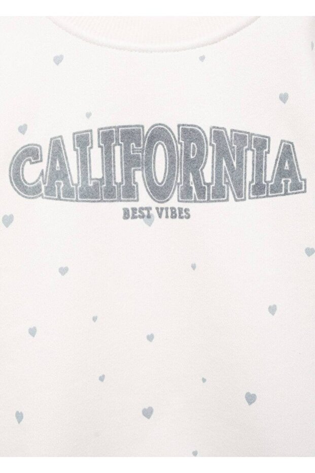 Kalp baskılı sweatshirt - 3