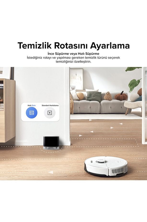 S8 Sonic – Lidar Navigasyonlu, 6000 Pa Emiş Gücü, Premium Akıllı Robot Süpürge - 4