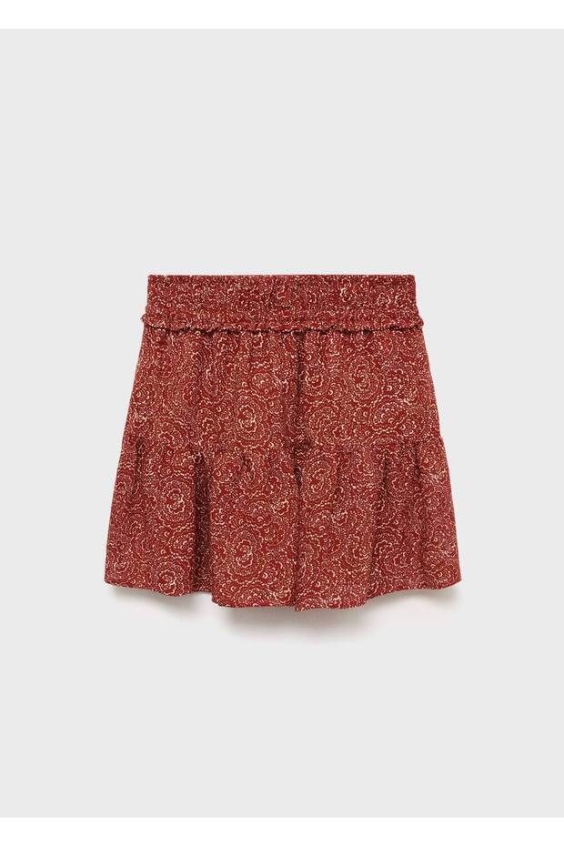 Desenli kısa etek - 2