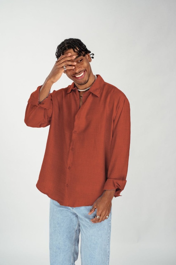 Oversize Erkek Gömlek - 2