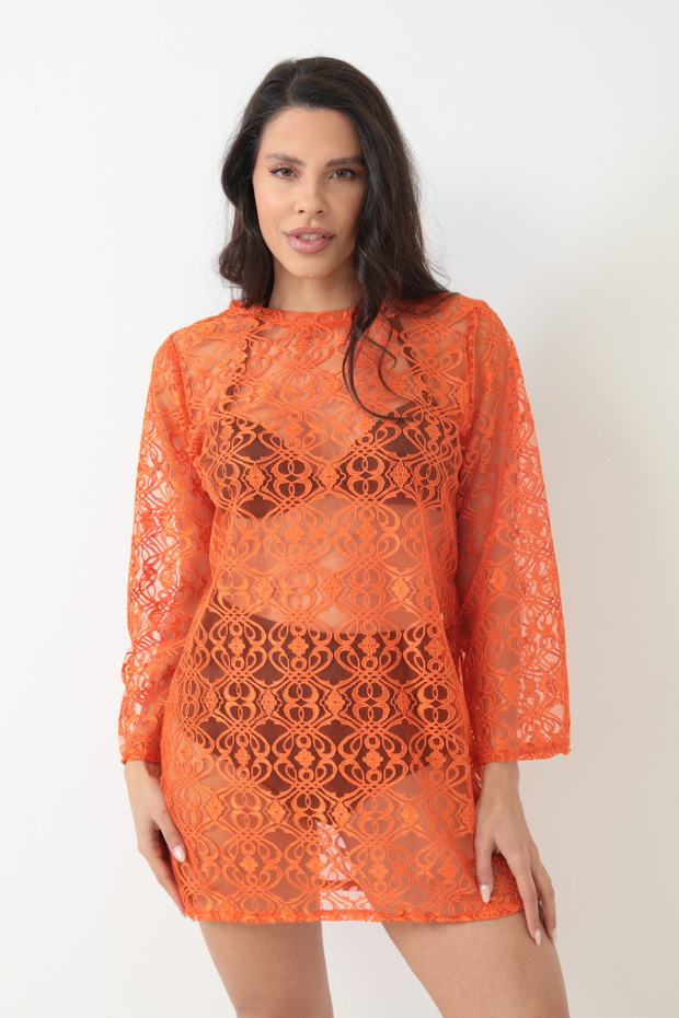 Open Back Lace Dress - 3