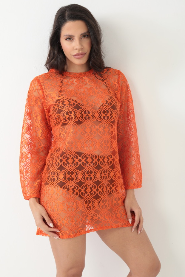Open Back Lace Dress - 7